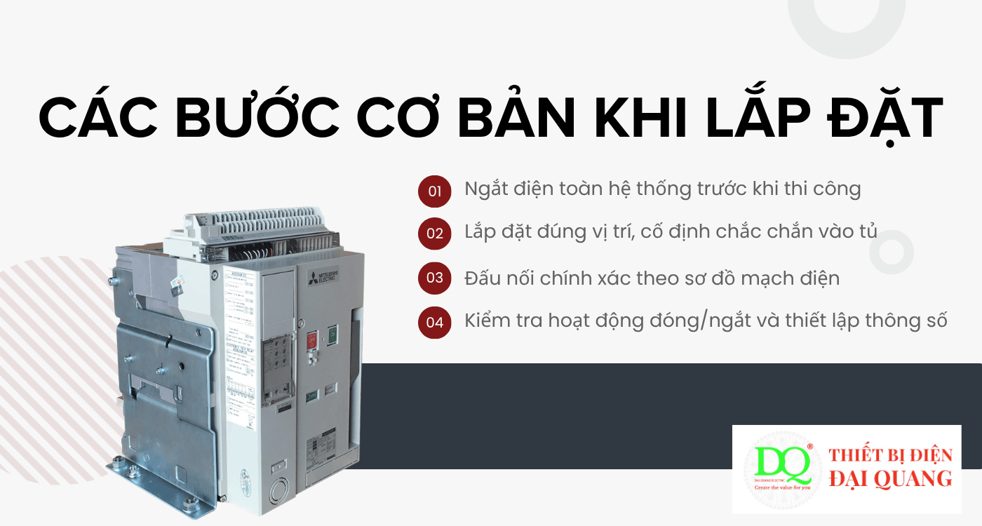 Các bước cơ bản khi lắp đặt tại Thiết bị điện Đại Quang