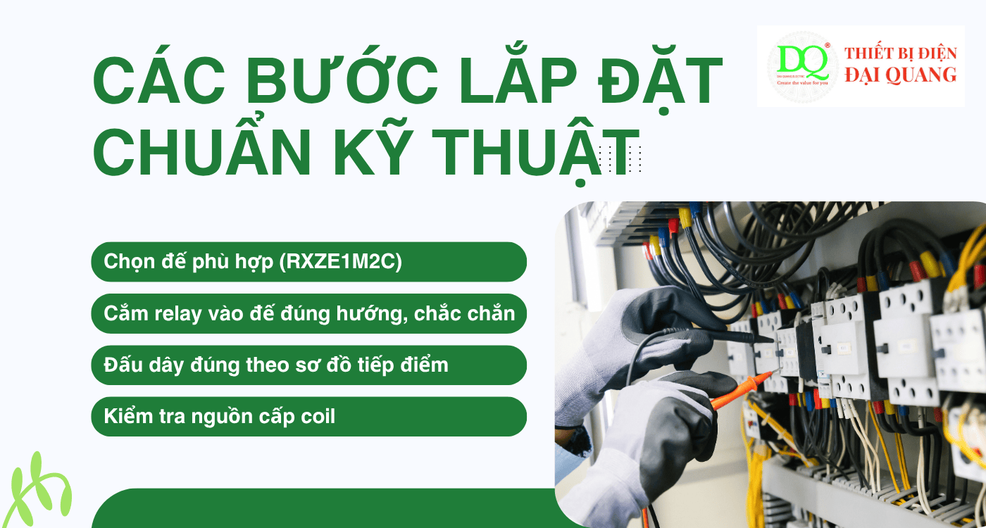 Các bước lắp đặt chuẩn kỹ thuật tại Thiết bị điện Đại Quang
