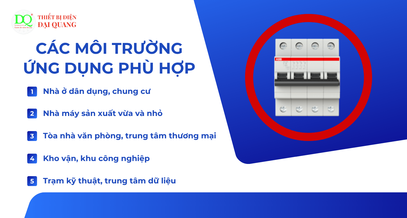 Các môi trường ứng dụng phù hợp tại Thiết bị điện Đại Quang