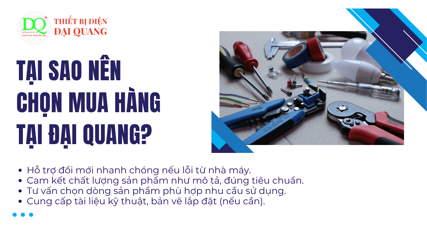 Cam kết từ nhà sản xuất và nhà phân phối tại Thiết bị điện Đại Quang