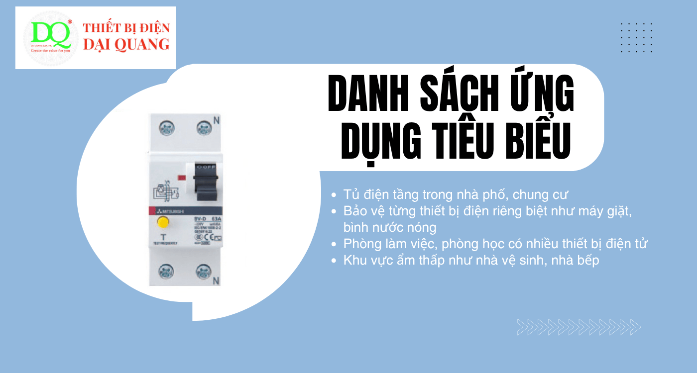 Danh sách ứng dụng tiêu biểu tại Thiết bị điện Đại Quang