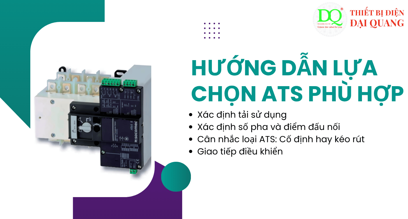 Hướng dẫn lựa chọn ATS phù hợp tại Thiết bị điện Đại Quang