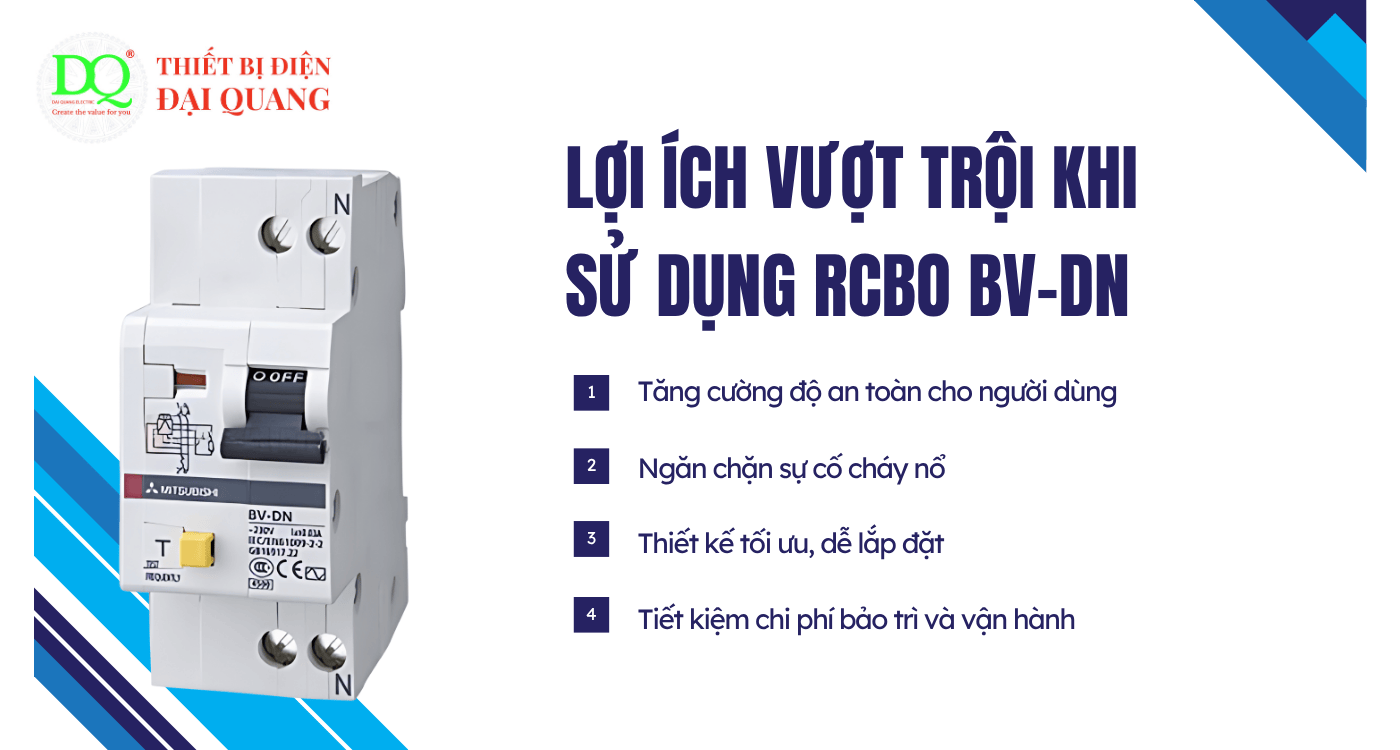 Lợi ích vượt trội khi sử dụng RCBO BV-DN tại Thiết bị điện Đại Quang
