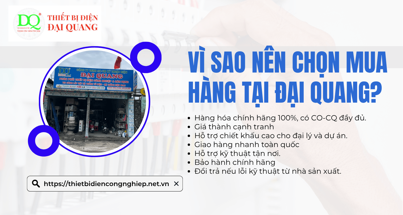 Mua cầu dao Schneider 2P 63A 6kA chính hãng ở đâu? tại Thiết bị điện Đại Quang