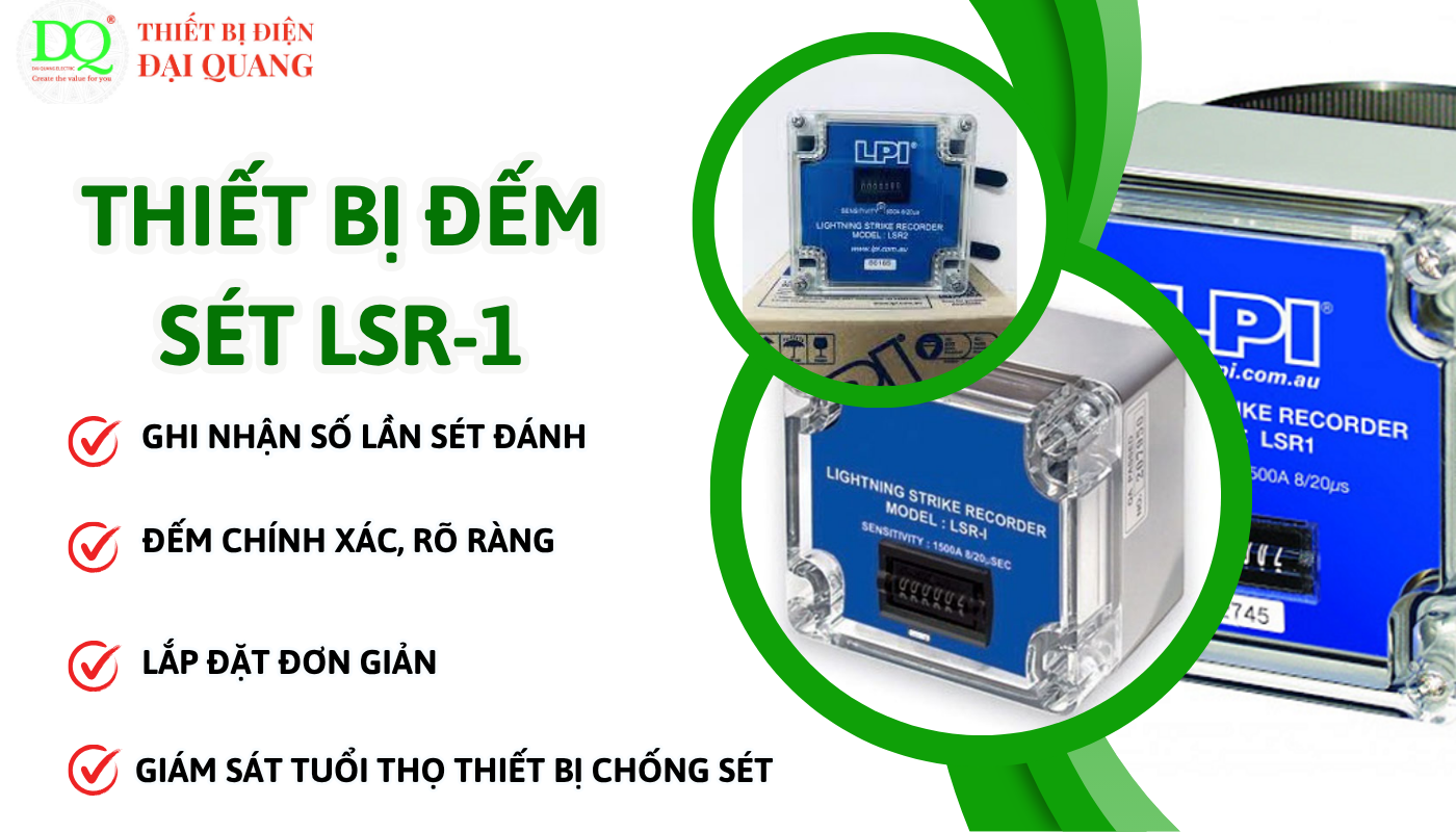 Ứng dụng thiết bị đếm sét LSR-1 trong thực tế thiết bị điện đại quang