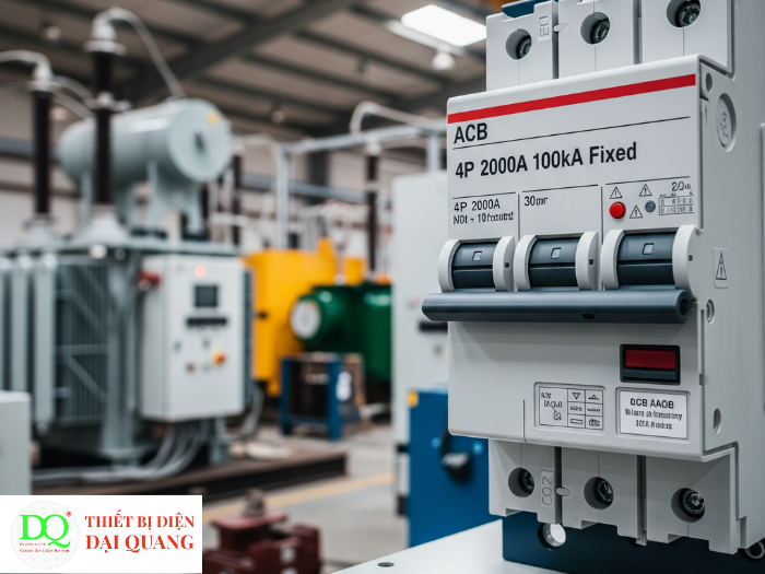 Ứng dụng thực tế của máy cắt ACB ABB 3200A thiết bị điện đại quang