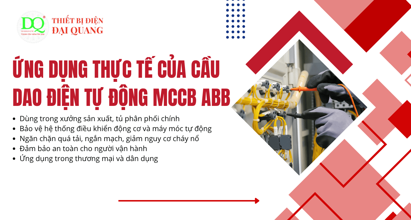 Ứng dụng thực tế của Cầu dao điện tự động MCCB - ABB 2P 32A 25kA loại A1N tại Thiết bị điện Đại Quang