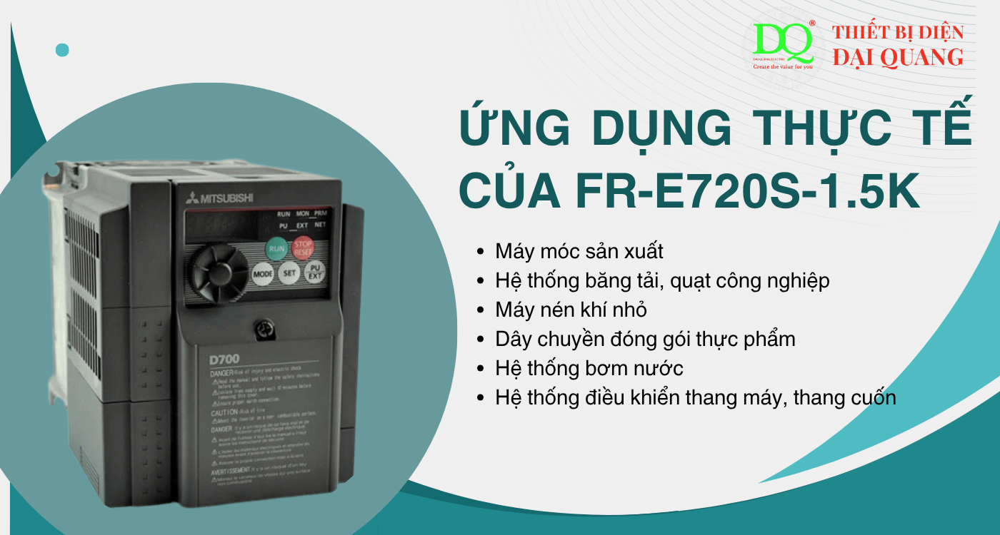 Ứng dụng thực tế của FR-E720S-1.5K tại Thiết bị điện Đại Quang