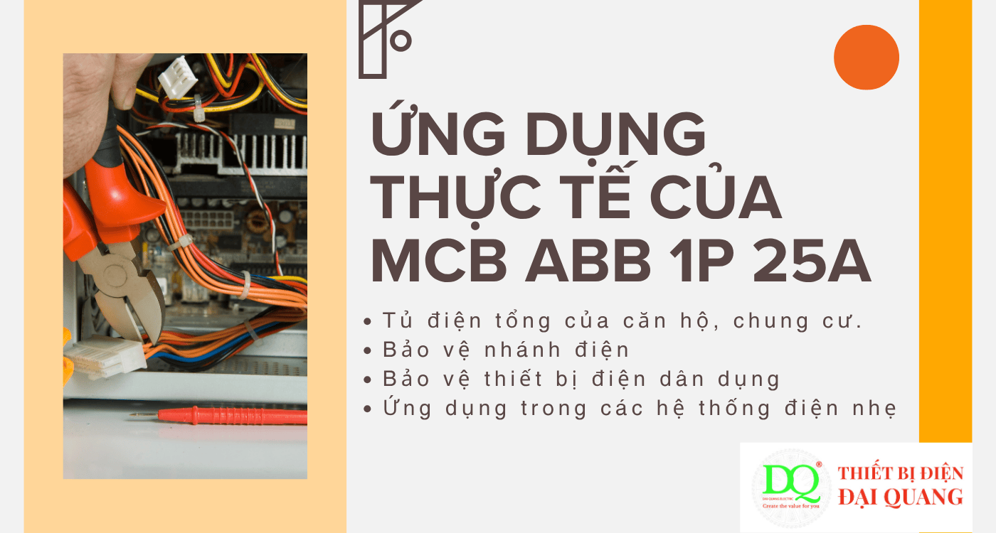 Ứng dụng thực tế của MCB ABB 1P 25A tại Thiết bị điện Đại Quang