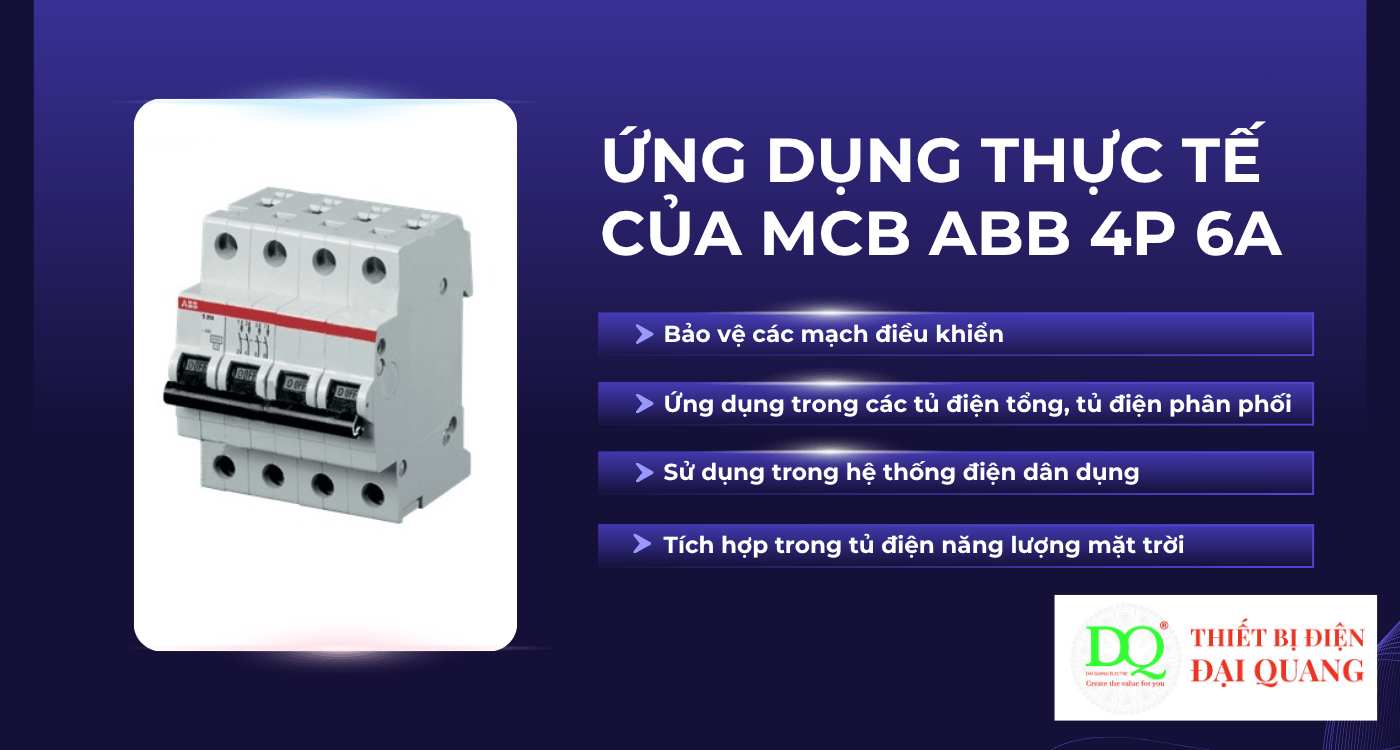 Ứng dụng thực tế của MCB ABB 4P 6A tại Thiết bị điện Đại Quang
