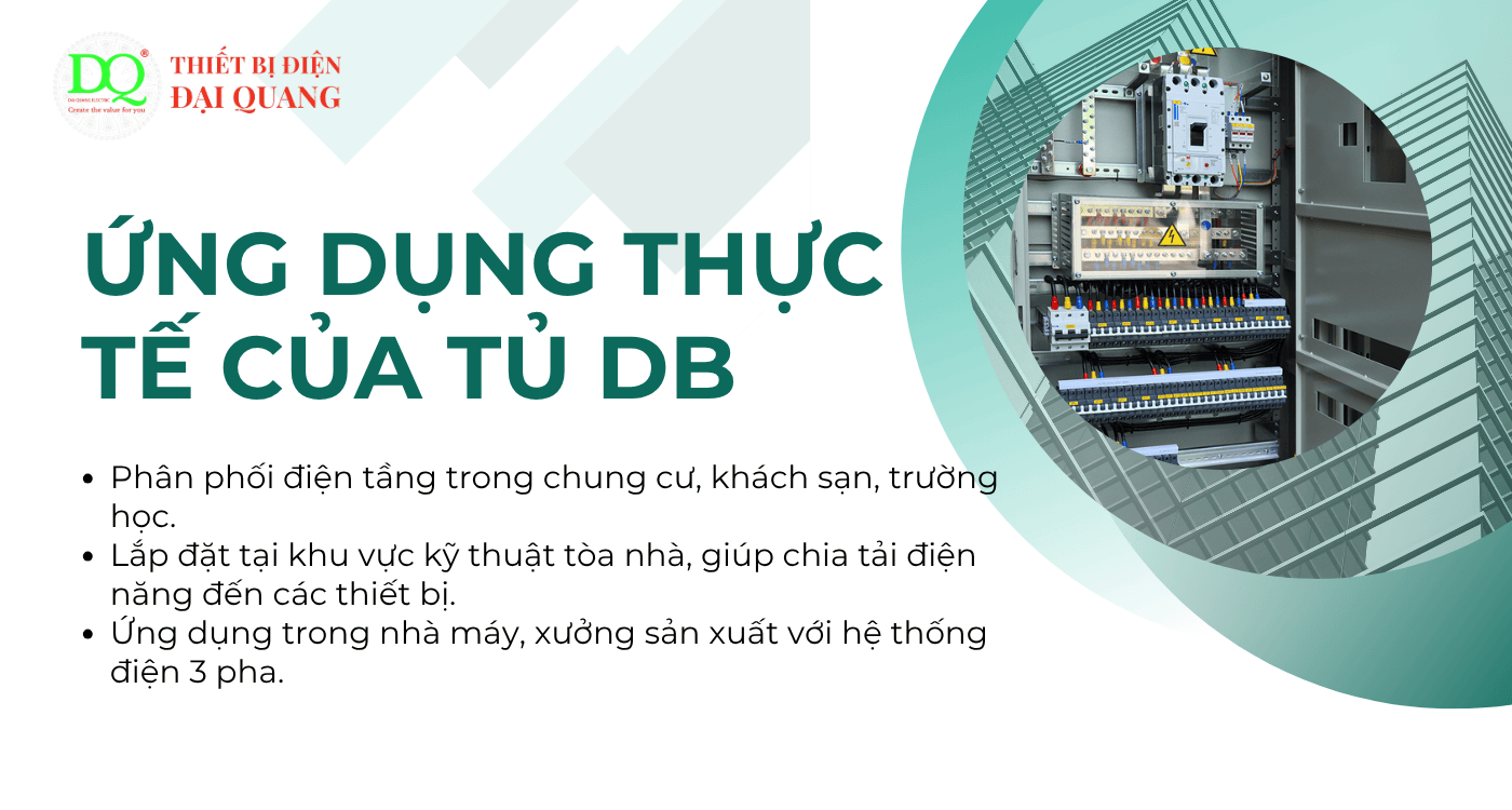 Ứng dụng thực tế của Tủ DB tại Thiết bị điện Đại Quang