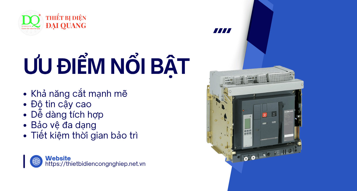 Ưu điểm nổi bật của ACB 3P 800A 42kA FIXED tại Thiết bị điện Đại Quang