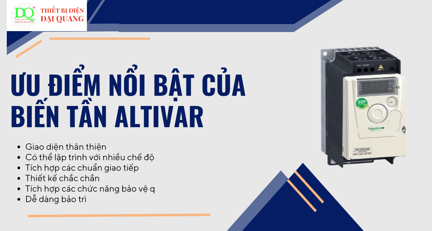 Ưu điểm nổi bật của Biến tần Altivar 0.18KW 240V 1P - ATV312H018M2 tại Thiết bị điện Đại Quang