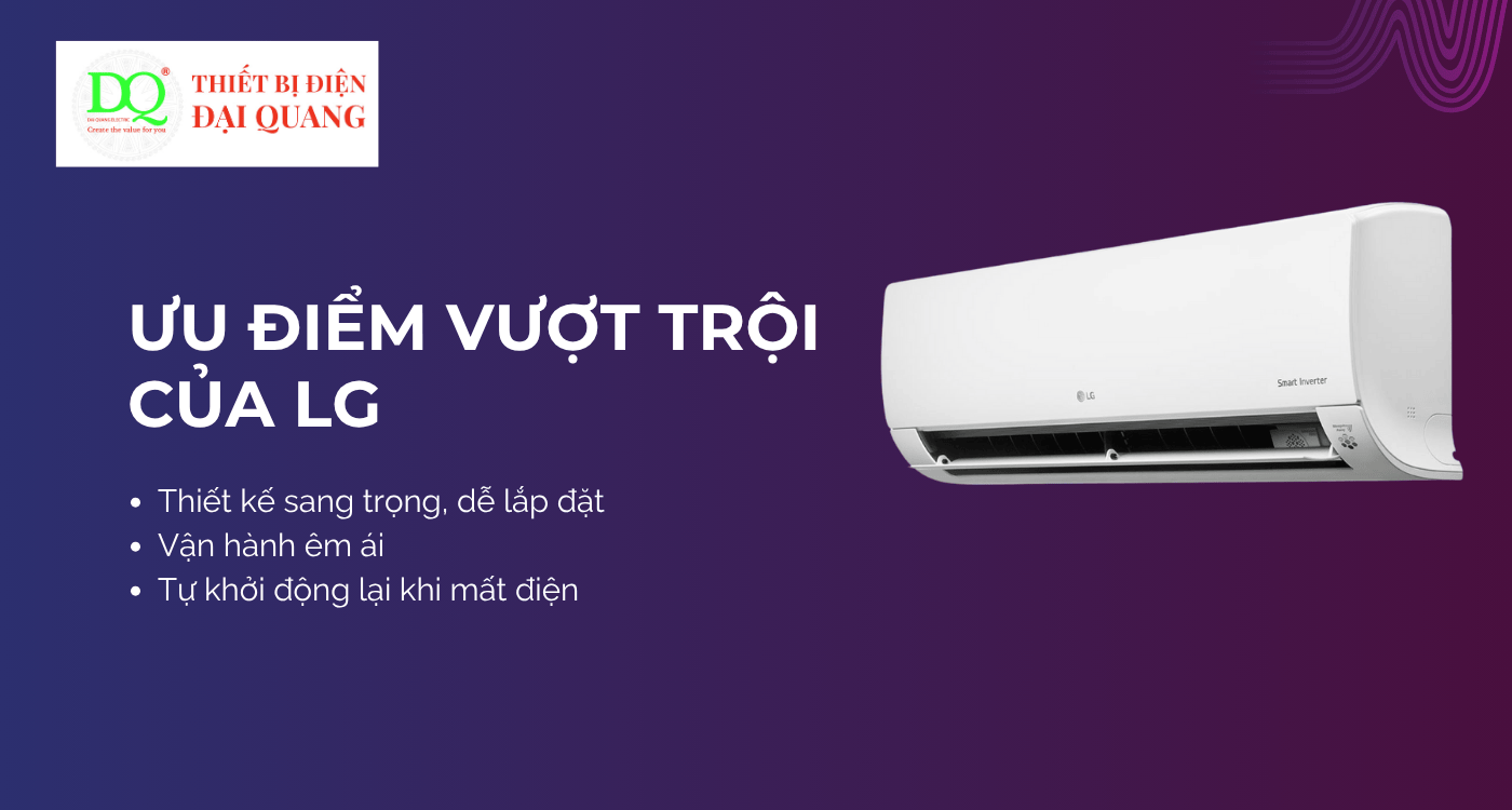 Ưu điểm vượt trội của LG V10APQ Inverter 1HP tại Thiết bị điện Đại Quang