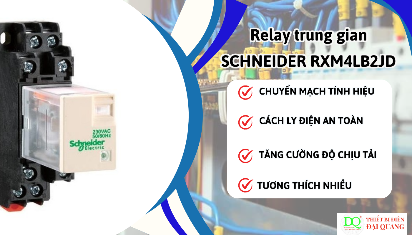 Vì sao nên chọn Relay trung gian SCHNEIDER RXM4LB2JD? thiết bị điện đại quang