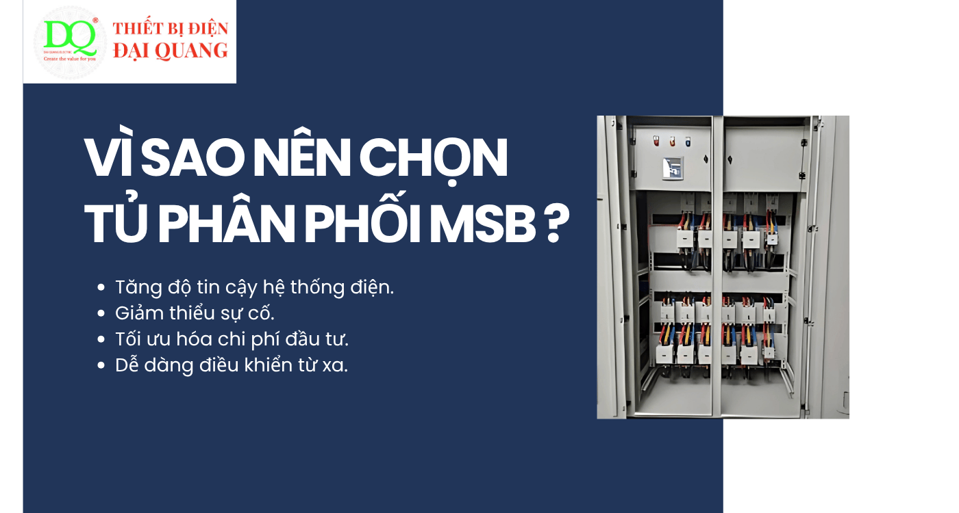 Vì sao nên chọn Tủ phân phối MSB tổng 4000A có tích hợp bù công suất? tại Thiết bị điện Đại Quang