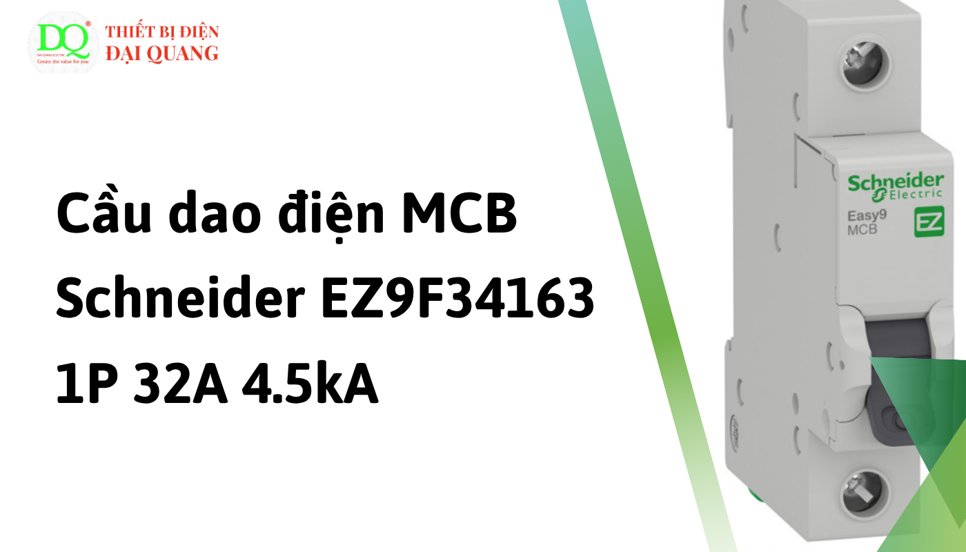 Ứng dụng thực tế của cầu dao điện MCB Schneider EZ9F34163 1P 32A 4.5kA tại thiết bị điện đại quang