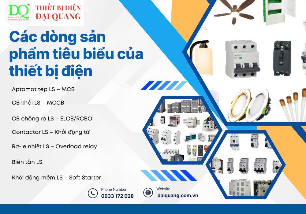 Các dòng sản phẩm tiêu biểu của thiết bị điện tại thiết bị điện quag