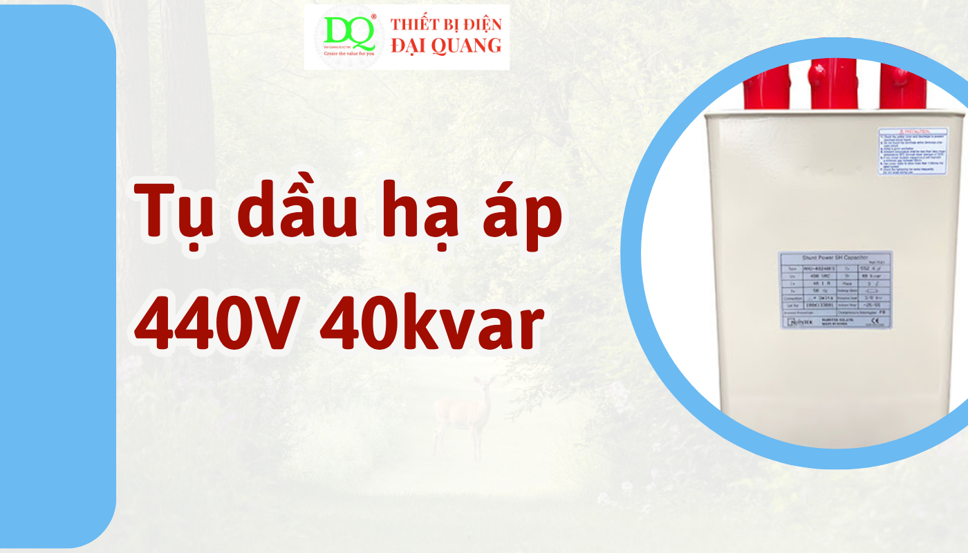 Cấu tạo và nguyên lý hoạt động của Tụ dầu hạ áp 440V 40kvar tại thiết bị điện đại quang