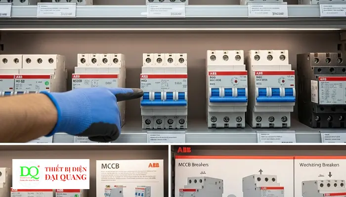 CẦU DAO ĐIỆN MCCB - ABB 2P 20A 30kA, loại A1N tại Thiết Bị Điện Đại Quang