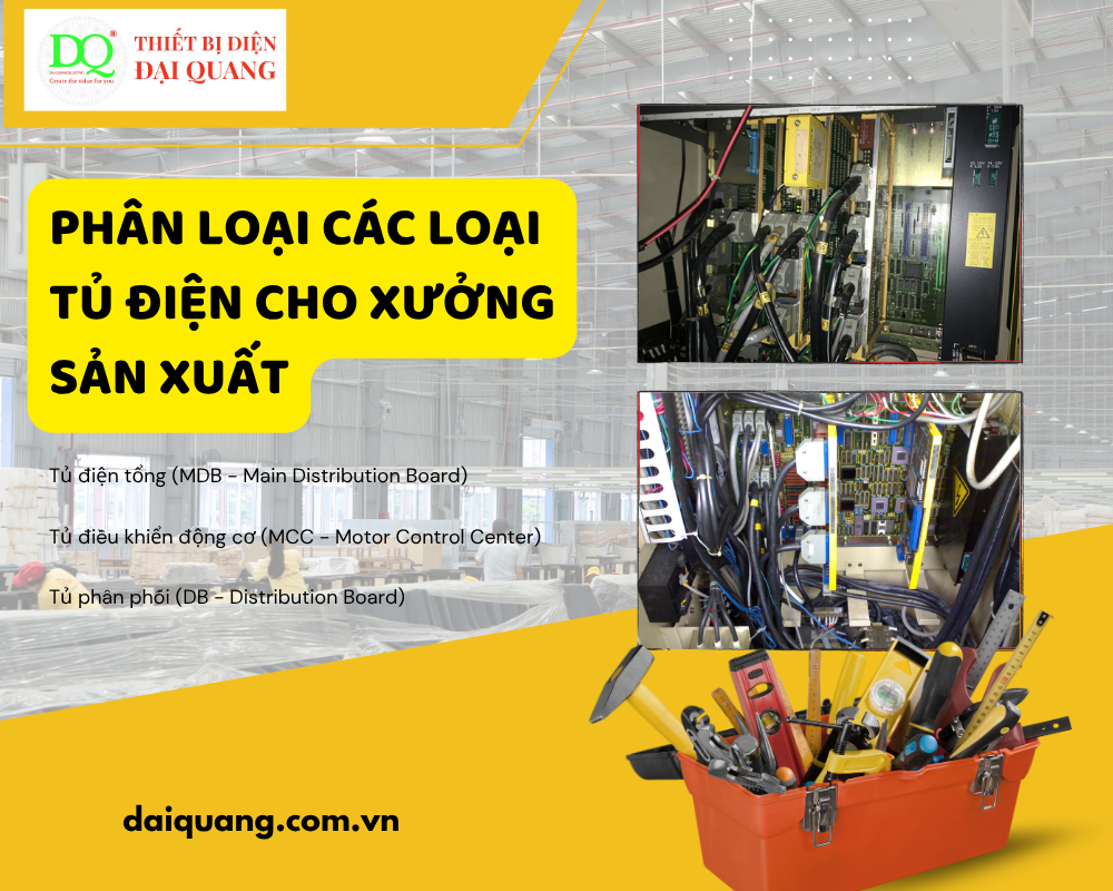 PHÂN LOẠI CÁC LOẠI TỦ ĐIỆN CHO XƯỞNG SẢN XUẤT tại thiết bị điện đại quang