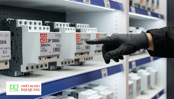 ACB 3P 2000A 50kA FIXED Thiết Bị Điện Đại Quang.