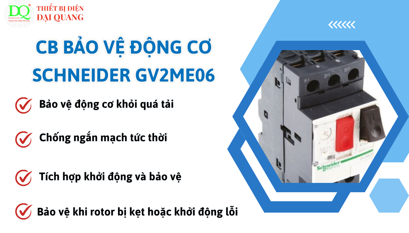 Ứng dụng của CB BẢO VỆ ĐỘNG CƠ SCHNEIDER GV2ME04 trong thực tế tại thiết bị điện đại quang