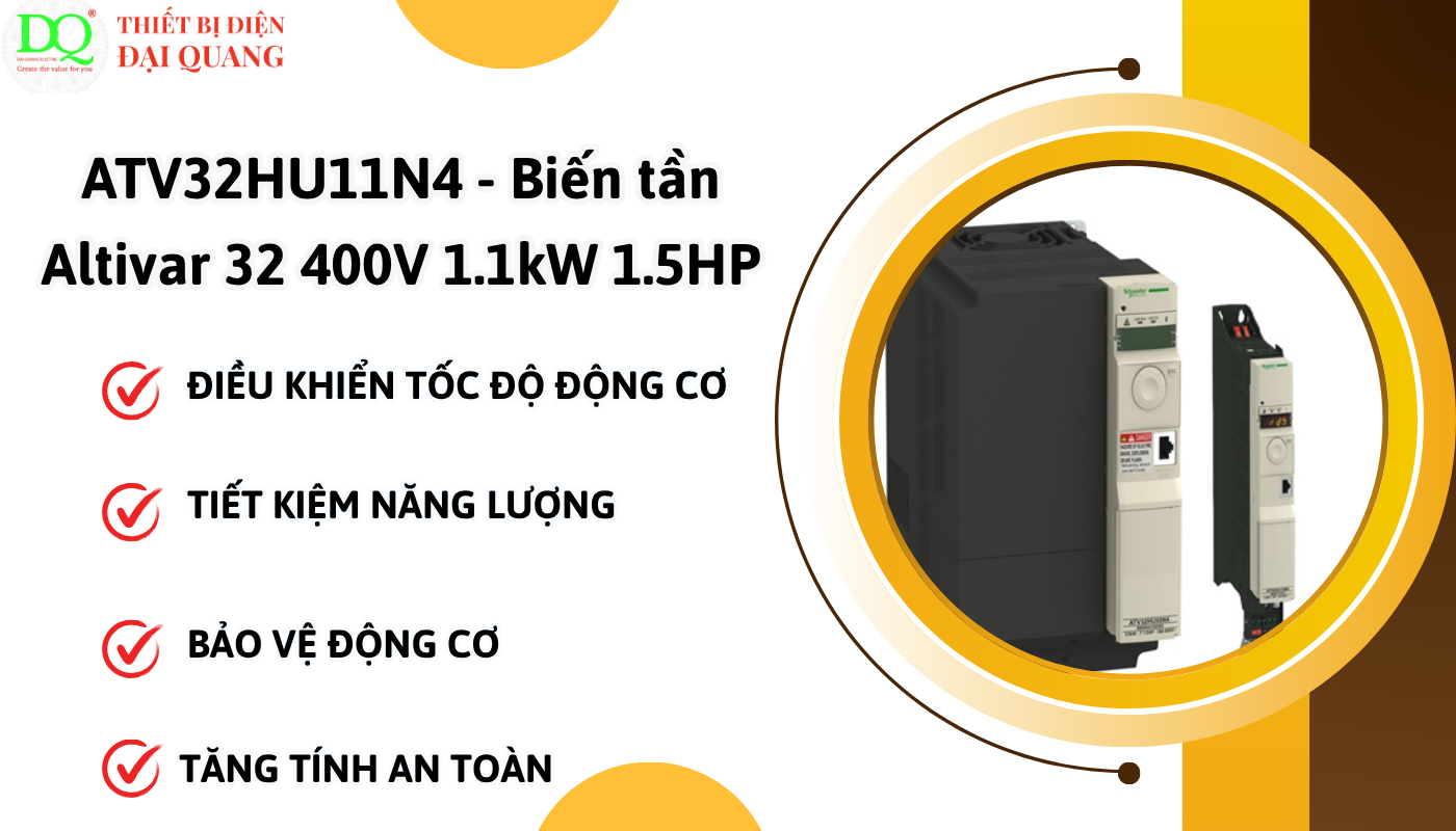 Ứng dụng của biến tần ATV32HU11N4 trong công nghiệp thiết bị điện đại quang
