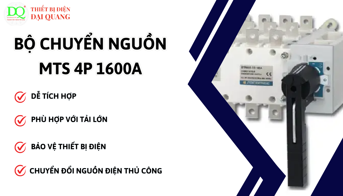 Ứng dụng của Bộ chuyển nguồn MTS 4P 1600A tại thiết bị điện đại quang