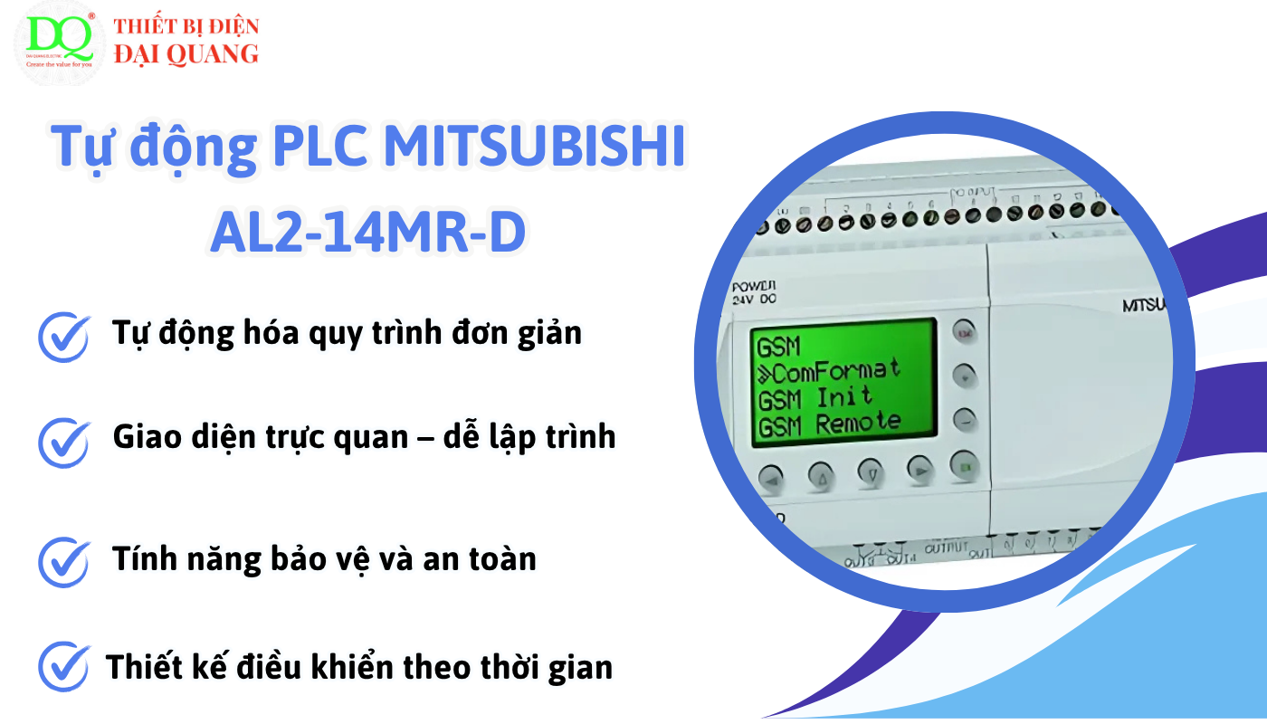 Ứng dụng của Tự động PLC MITSUBISHI AL2-14MR-D trong thực tế tại thiết bị điện đại quang
