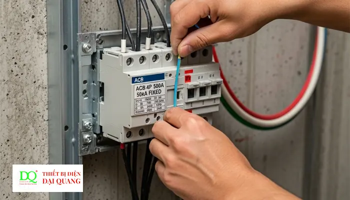 ACB 4P 500A 50kA FIXED tại Thiết Bị Điện Đại Quang.