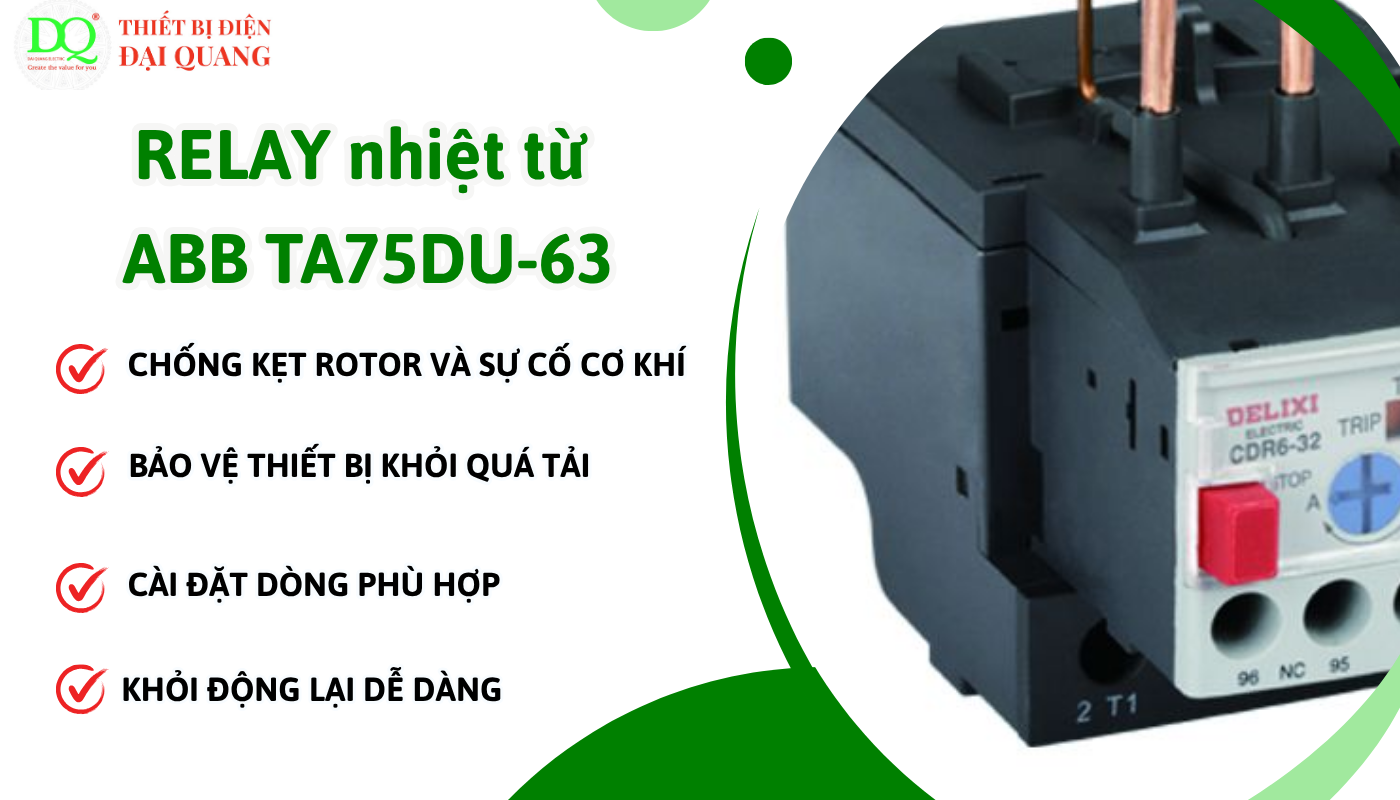 Ưu điểm của Relay nhiệt OVERLOAD DELIXI CDR618P18 thiết bị điện đại quang