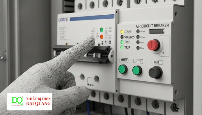 ACB Mitsubishi AE1600-SW 3P, 1600A, 65KA Kiểu Lắp Cố Định tại Thiết Bị Điện Đại Quang