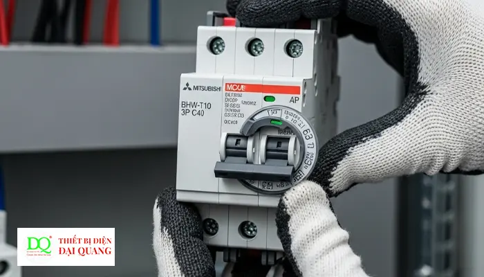 MCB MITSUBISHI BHW-T10 3P C40 tại Thiết Bị Điện Đại Quang.