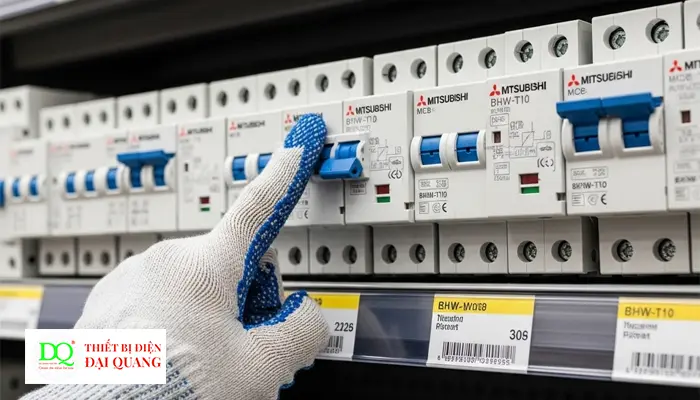 MCB MITSUBISHI BHW-T10 3P C40 tại Thiết Bị Điện Đại Quang.